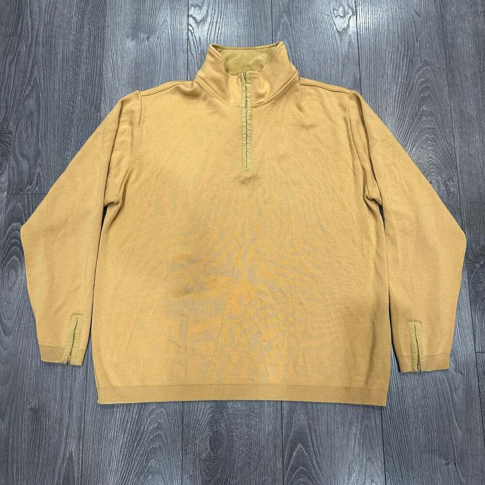 Paul & Shark Yachting Pure New Wool Quarter Zip Pullover Sweater Size XL